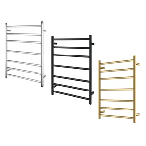 ACA 7 Bars Round Stainless Steel Electric Heated Towel Rack Rail Warmer Dryer - Picture 1 of 25