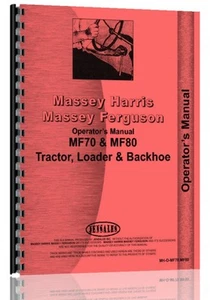 Manual del operador de tractor industrial Massey Ferguson 70 80 (MH-O-MF70 MF80) - Imagen 1 de 1