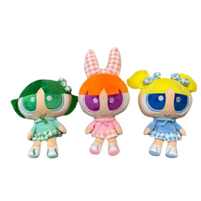 Cartoon Powerpuff Girls Stuffed Animal - Soft Plush Doll Toy 90s Nostalgia Gift - Image 1 of 4