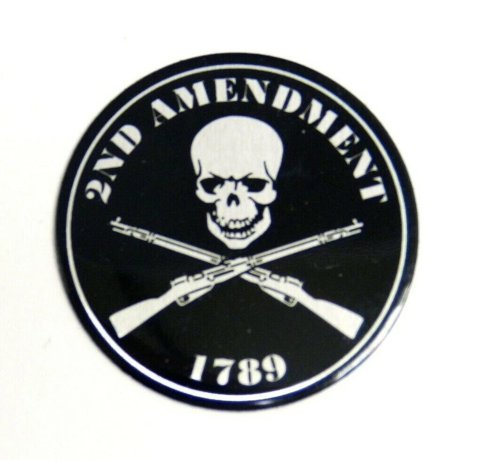 1x Raro 2da Enmienda Emblema Aluminio 3M Cinta Autoadhesiva Insignia 37.5MM Foto 1 de 1