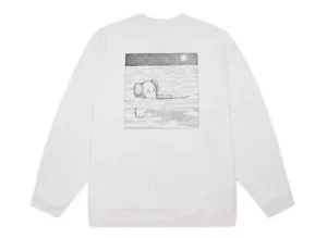 Uniqlo KAWS Sweatshirt White - Picture 1 of 3