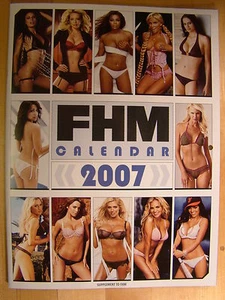 FHM Magazine Calendar  2007  8" X 11" Jeri Ryan Jenny McCarthy Tori Wilson - Picture 1 of 1