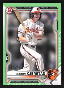 2021 Bowman #BP-138 Heston Kjerstad Lime Green Paper #'d /399