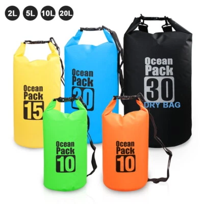 Outdoor Reise Kajak Wandern Dry Bag Roll Wasserdichte Packsack Ocean Rucksäcke - Bild 1 von 4