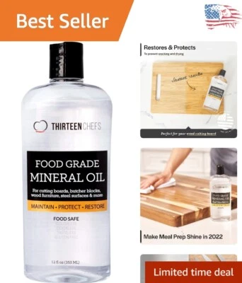 Kitchen Lubricant & Restoration Oil - 12oz Food-Grade Mineral for Butcher Block - Image 1 of 4