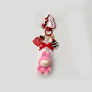New Mini Labubu Keychain Cartoon Creative Three-Dimensional Doll Students School - Picture 1 of 12