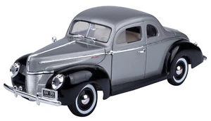 Ford 1940 cupé de lujo cupé 1/18 modelo de coche diecast por Motormax 73108 amarillo rojo - Imagen 1 de 8