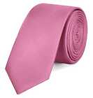 Cravate Rose elegante en materiau de haute qualite Slim Unisex