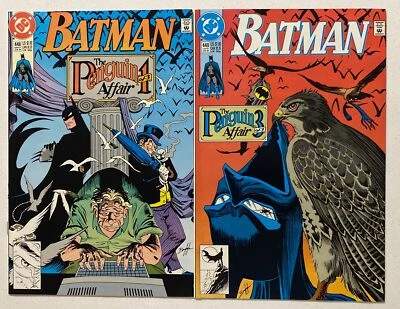 Vintage Batman Comics  #448 #449  The Penguin Affair - Books 1 And 3 - June 1990 - image 1 of 4