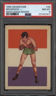 1956 Adventure #90 JAMES BRADDOCK GENTLEMAM BOXER PSA NM-MT 8+++ Newly Graded! - Image 1 of 2