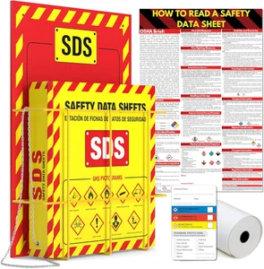MSDS Wall Station - 3 Inch 3 Ring Material Safety Data Sheet Binder with SDS Wir - Picture 1 of 12