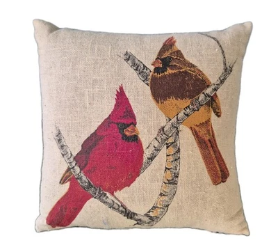 Maine Balsam Fir Products  4.5” Pillow Cardinals - Nature - Made In USA Vintage - Image 1 of 4