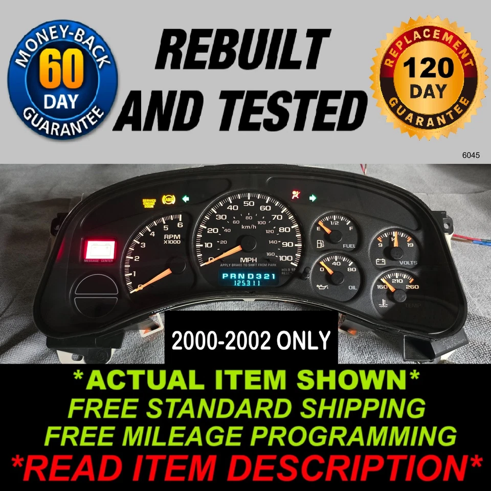 2000-2002 Silverado, Sierra, Tahoe, Suburban, Yukon, Avalanche Gauge Cluster - Image 1 of 4