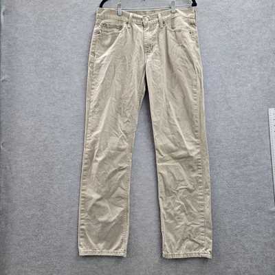 Jeans Levi's 514 Hombre 33X32 Marrón Caquis Calce Recto Botón Sarga 30" Entrepierna Foto 1 de 4