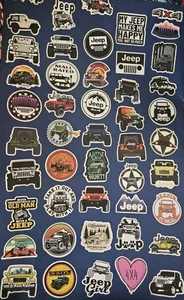 50 Pack Of Fun Jeep Stickers Waterproof 2 To 3 Inches Each Ships DAILY from U.S - Picture 1 of 11