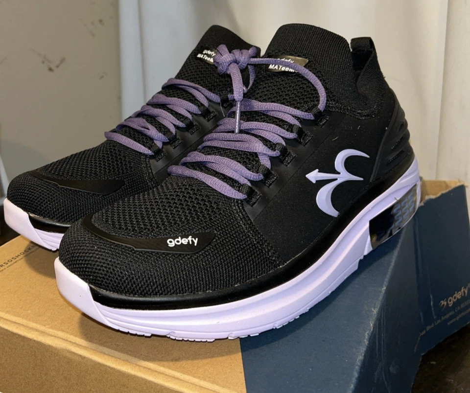 NUEVO EN CAJA Gravity Defyer GDEFY MATeeM Mujer Talla 10 Negro Púrpura Zapatos de Entrenamiento Cruzado Foto 1 de 4