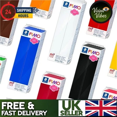 New Fimo Soft 454g Polymer Modelling Oven Bake Clay - 11 Colours To Choose - Image 1 of 4