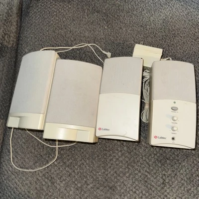 Vintage Rare LCS-1016 Labtec computer speakers Set Of 2 Retro - Image 1 of 4