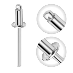#Remaches ciegos remaches aluminio acero 10-1000 uds remaches cabeza plana remaches ciegos 2,4-6,4 - Imagen 1 de 6