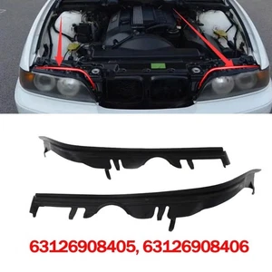 Pair Left Right Upper Headlight Lens Cover Strip for BMW 5 Series 63126908405 - Picture 1 of 8