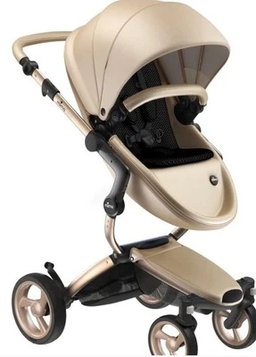 Золотая коляска Mima Xari коляска ** очень хорошее состояние ** + совершенно новая ручка Mima - Изображение 1 из 4