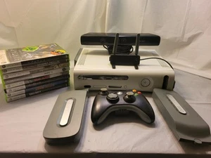 Xbox 360 50GB Console Bundle W/ 8 Games Wifi Adapter And 2 Hard Drives - Picture 1 of 6