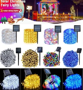 Solar LED Christmas String Lights Outdoor Garden Party Xmas Fairy Wedding Lamp - Picture 1 of 38
