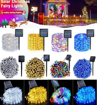 Solar Christmas Tree String Lights Outdoor Garden Xmas Decorations Fairy Lamp - Image 1 of 4
