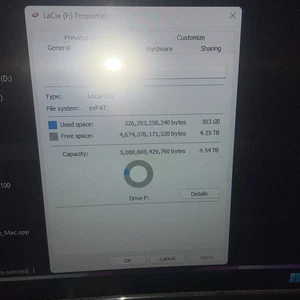 LaCie Rugged 5TB Portable External HDD - USB 3.0/2.0 Compatible, Shock/Dust/Rain - Picture 1 of 4