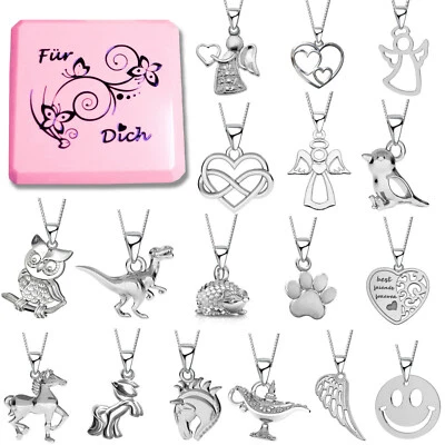 Halskette mit Anhänger 925er echt Sterlingsilber für Kinder Mädchen Damen Frauen - Bild 1 von 2