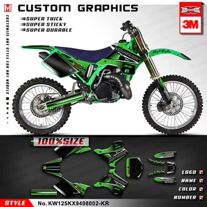 Kungfu Graphics Motocross Sticker Kit for KX125 KX250 1994 1995 1996 1997 1998 - Foto 1 di 17