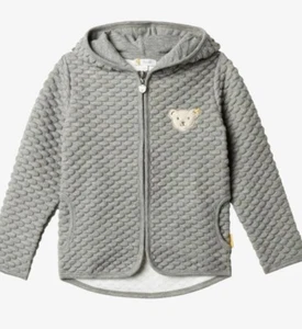 Steiff Jacke Teddy Hoddie Cardigan Grau 110 116 wie neu Sweatjacke - Bild 1 von 7