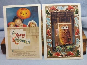 Vintage Halloween Postcards Darling & Co Repro Early 1900 6-3/8" x 4-1/2" Unused - Picture 1 of 6