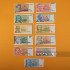 Lot Of Vintage Yugoslavia Serbia Inflation Banknotes Currency Money Cash Bill - Picture 1 of 24