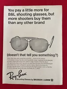 Vintage 1970 Ray Ban Schießbrille Print Ad Bausch & Lomb Ad Only - Bild 1 von 7