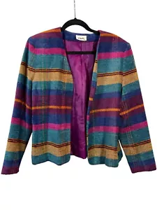 Jo Hardin Vintage Jacke vorne offen mehrfarbig gefüttert Größe S/M - Bild 1 von 3