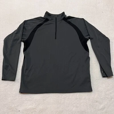 Pullover de golf activo Nike Tiger Woods 1/4 cremallera polar para hombre talla grande gris negro Foto 1 de 4