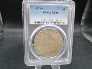 1896 O US Morgan Silver Dollar PCGS XF45 - Picture 1 of 4