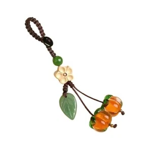 Beaded Phone Lanyard Persimmon Phone Case Chain Straps Fashion Keychain - Picture 1 of 13