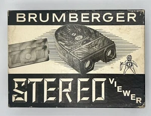 VINTAGE BRUMBERGER STEREO VIEWER MODEL 1265 BAKELITE, ORIGINAL BOX, Tested - Picture 1 of 9