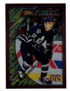 1995-96 Topps FINEST #177 Mats Sundin TORONTO MAPLE LEAFS