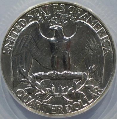 1963 Washington Type B Rev.+ Rev. Lamination - Double Error - ANACS MS 62   - Image 1 of 4