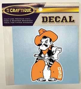 Calcomanía de vinilo #2 pegatina OSU de la Universidad Estatal de Oklahoma COWBOYS PISTOL PETE MASCOT - Imagen 1 de 1