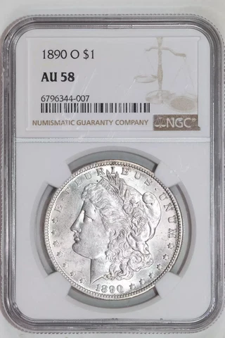 1890-O MORGAN DOLLAR NGC AU58 Cover