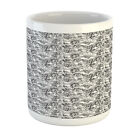 Ambesonne Vintage Pattern Ceramic Coffee Mug Cup for Water Tea Drinks, 11 oz