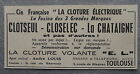 Publicité CLOTURE ELECTRIQUE CLOTSEUL CLOSELEC ANDRE LOUIS TOULOUSE 1960