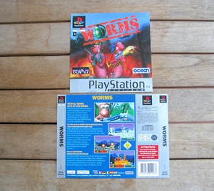 WORMS (1997) PLAYSTATION 1 COVER ORIGINALE, NO DISCO - Picture 1 of 3