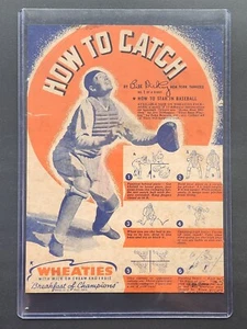 1937 Wheaties Müslischachtel Rückwand YANKEES HoF CATCHER BILL DICKEY! - Bild 1 von 2