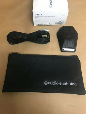 Audio-Technica U891R Cardioid Condenser Boundary Microphone with Switch in Black - Image 1 of 4