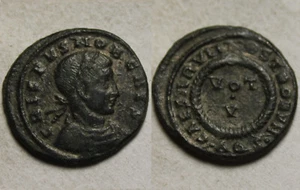 Rare Genuine ancient Roman coin Crispus as Caesar Laurel wreath success Aquileia - Picture 1 of 4